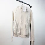 Gray White Fleece Sweater