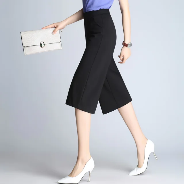 Women's Casual Simple Loose Wide leg Pants Black - Shop at LoveMi