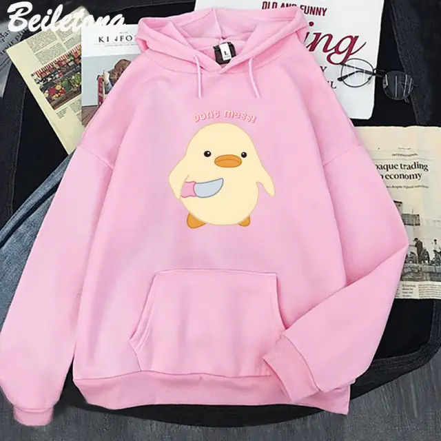 Women's Casual Cartoon Loose Sweater Pink - Shop at LoveMi