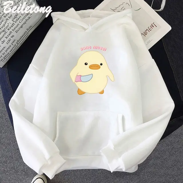 Women's Casual Cartoon Loose Sweater White - Shop at LoveMi