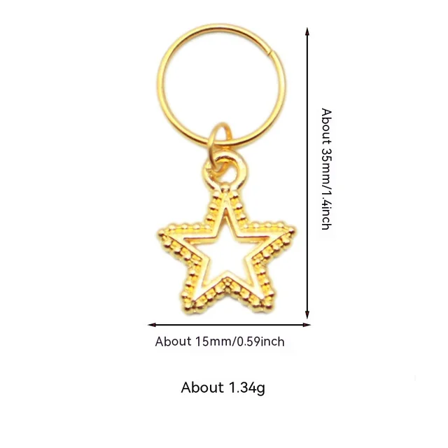 Hair Ring XINGX Lightning Shell Small Pendant Hairware Buns Five Star - Shop at LoveMi