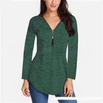 Tassel Zipper Swallowtail Solid Color Casual Long-sleeved - Green