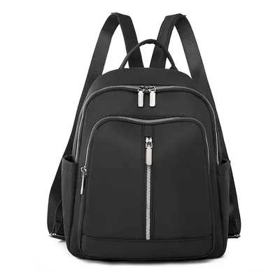 Casual Women's Nylon Backpack Simple Versatile Large Capacity Black - Shop at LoveMi