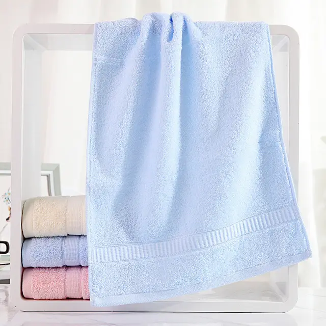 Household Fashion Pure Cotton Towel Plain Blue - Shop at LoveMi