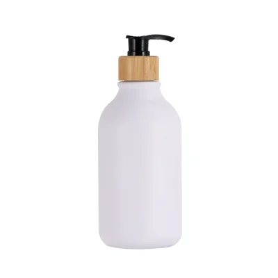 Push Round Shoulder Frosted Lotion Bottle PET Plastic Shampoo Bottle Shower Gel Matte Bottle Black Bamboo - Shop at LoveMi