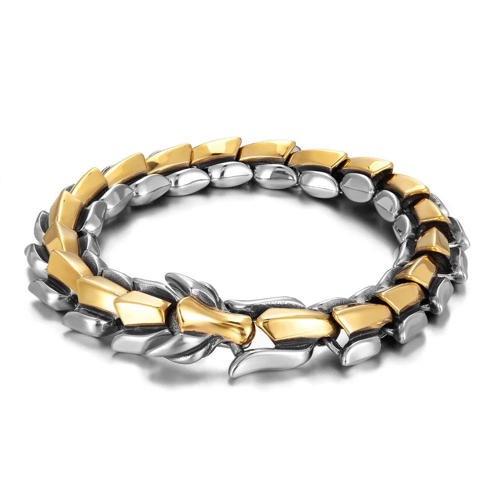Titanium Steel Men's Stainless Steel Keel Bracelet - Room Gold 21Cm