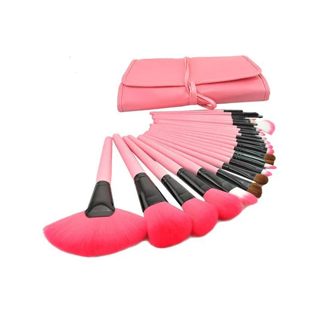 Makeup Brush With Horse Hair Black Wood Color Makeup Full Set Pink With Horse Hair - Shop at LoveMi