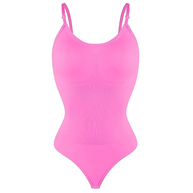 Women's Suspender Jumpsuit Fashion Casual Seamless Slim Body shaping Corsets Bodysuit Pink T Back - Shop at LoveMi
