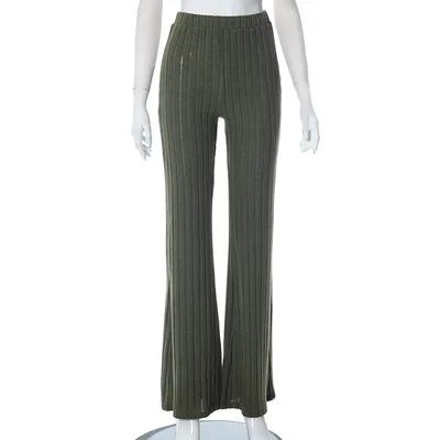 Fashionable High Waist Trousers For Women Green - Shop at LoveMi