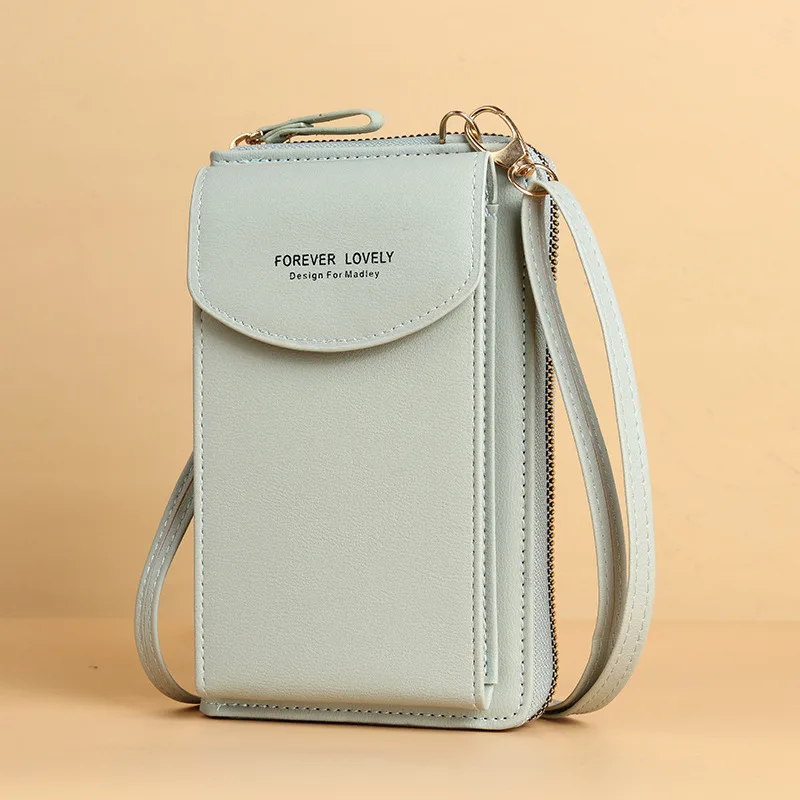 Mobile Phone Crossbody Bags Clutch Large Capacity Long Wallet Shoulder Bag Women Green - Shop at LoveMi