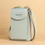 Mobile Phone Crossbody Bags Clutch Large Capacity Long Wallet Shoulder Bag Women - Green