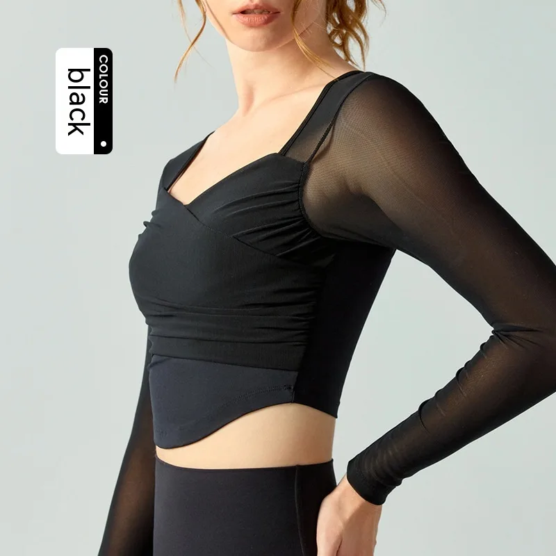 Quick-drying Exercise T-shirt Workout Top - Black