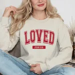 European American Fashion Floral Print Round Neck Autumn And Winter Bottoming Long-sleeved Sweater - Sand Color - View 1