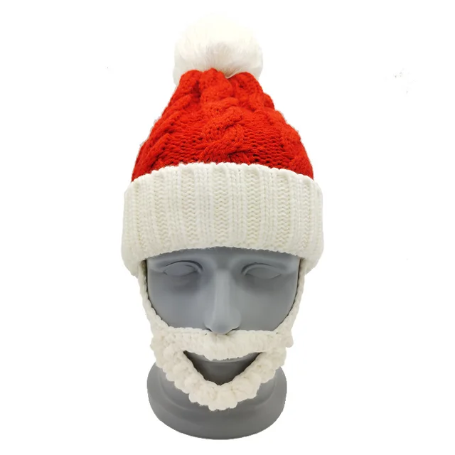 Christmas Red White Cap Woolen Cap Adult - Shop at LoveMi