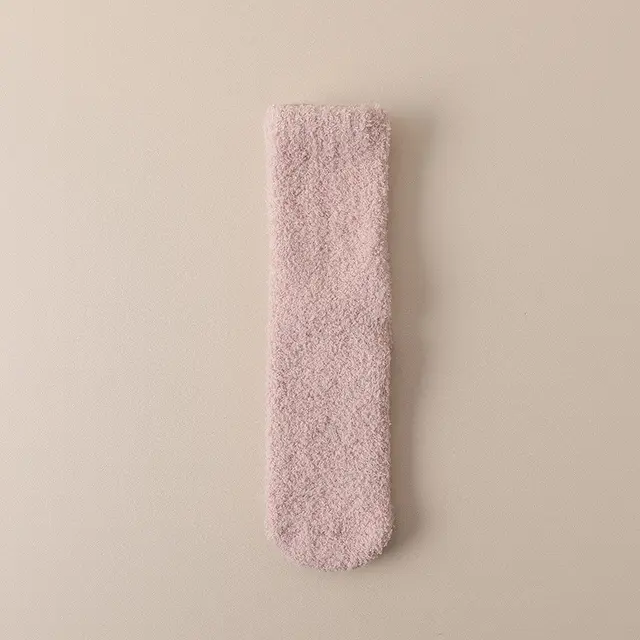 Coral Fleece Socks Women's Thickened Elegant Pink - Shop at LoveMi