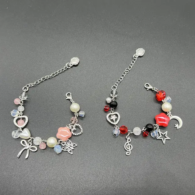 Magnetic Hand made Guitar Microphone Five pointed Star Bracelet Pink - Shop at LoveMi