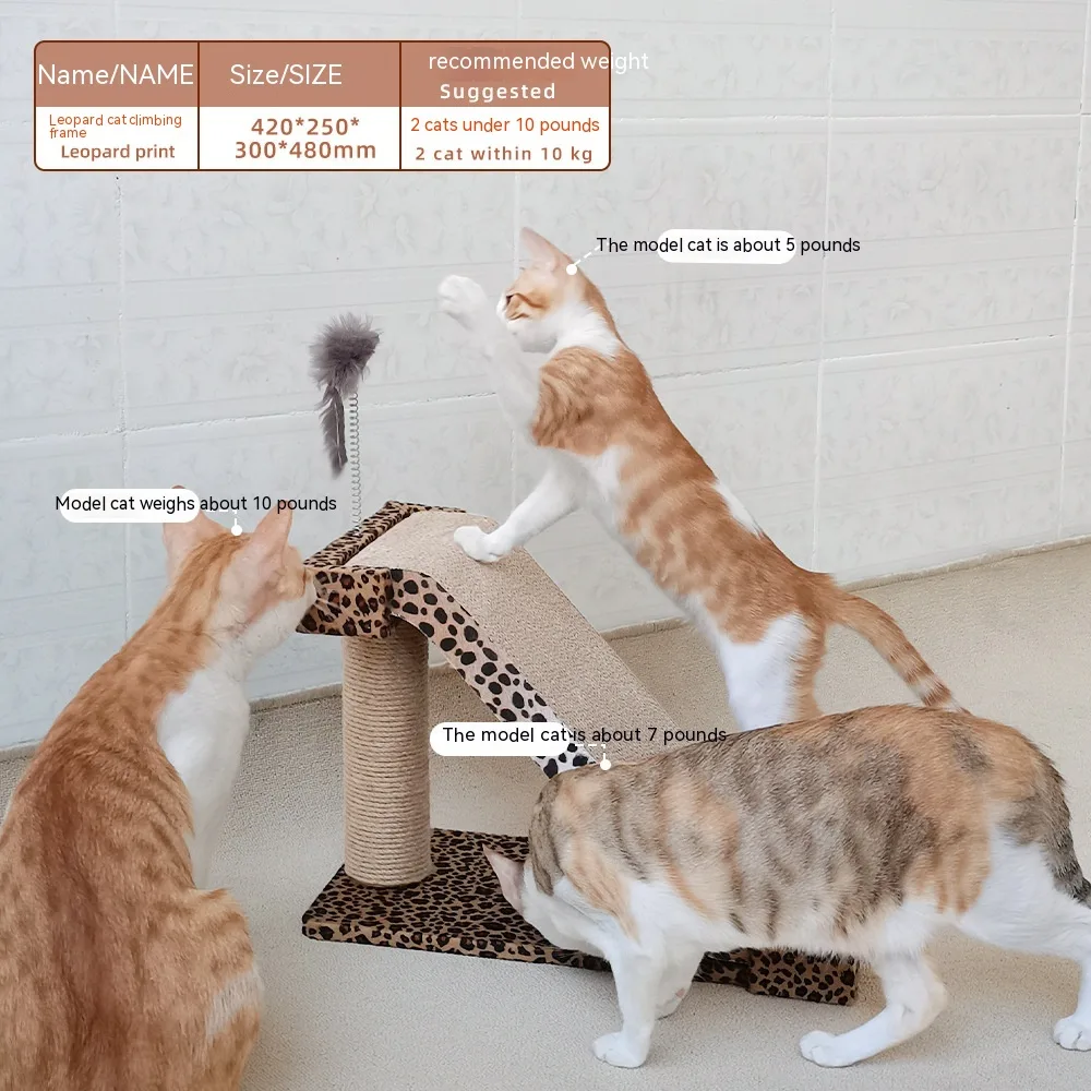 Cat Scratch Board With Corrugated Paper Can Be Replaced And Used Repeatedly - One Set