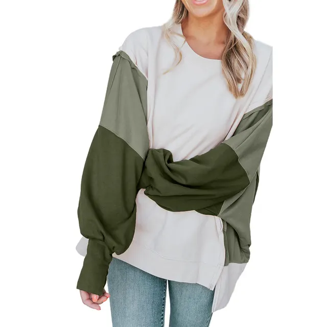 Round Neck Pullover For Women Casual Long Sleeve Sweatshirt Women Lc25315129P609 Color - Shop at LoveMi