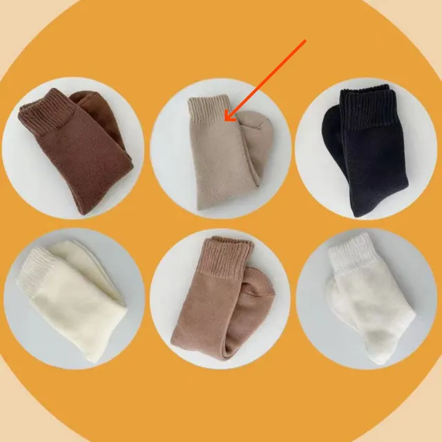 Women's Autumn And Winter Warm Plush Mid Length Socks Light Khaki - Shop at LoveMi