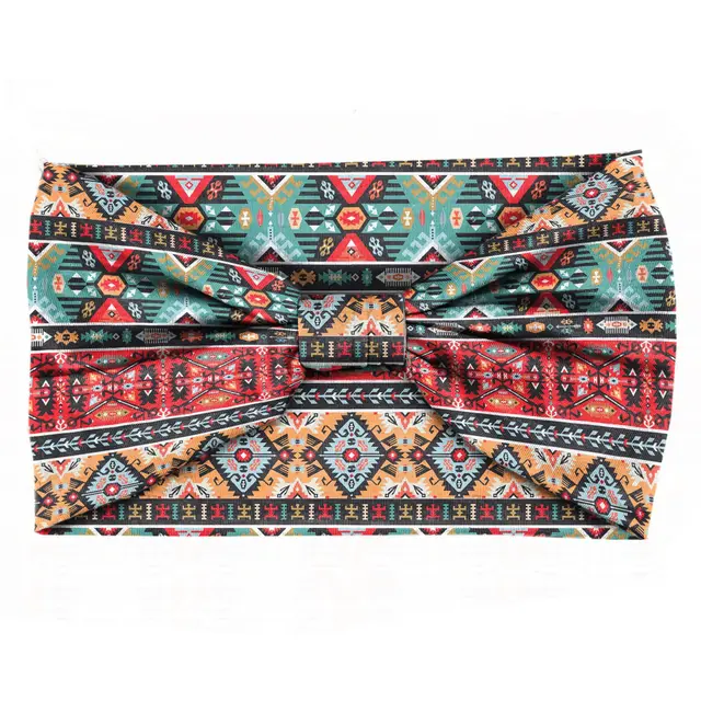 Headscarf African Print Hair Band Elastic Women Sports Yoga Hair Band Wide Brim 20Style - Shop at LoveMi
