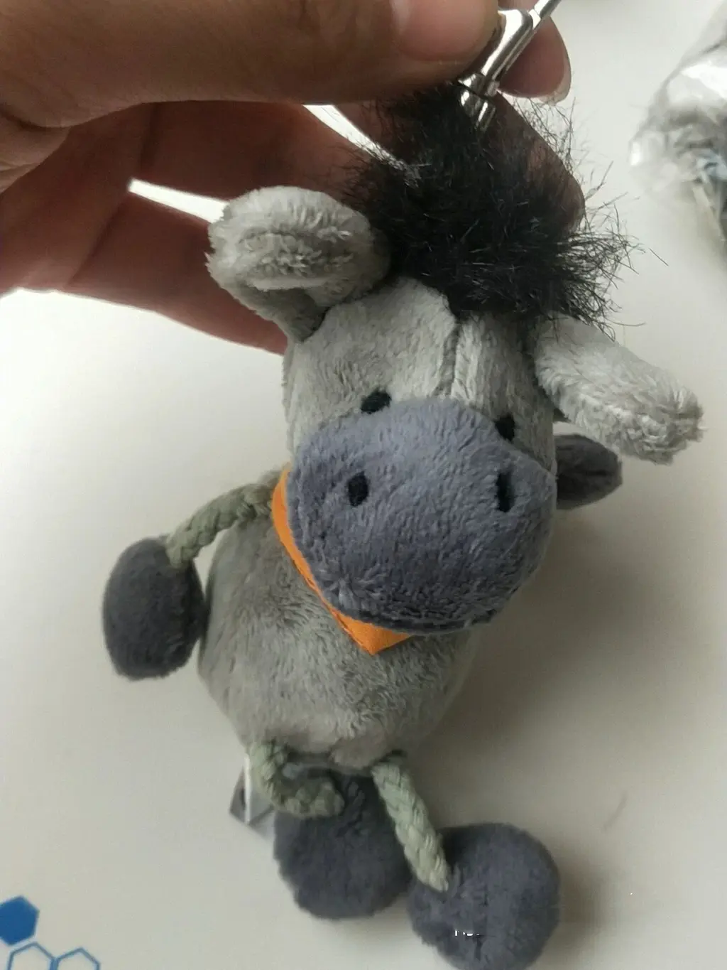 Grey Little Donkey Pendant Keychain - Grey