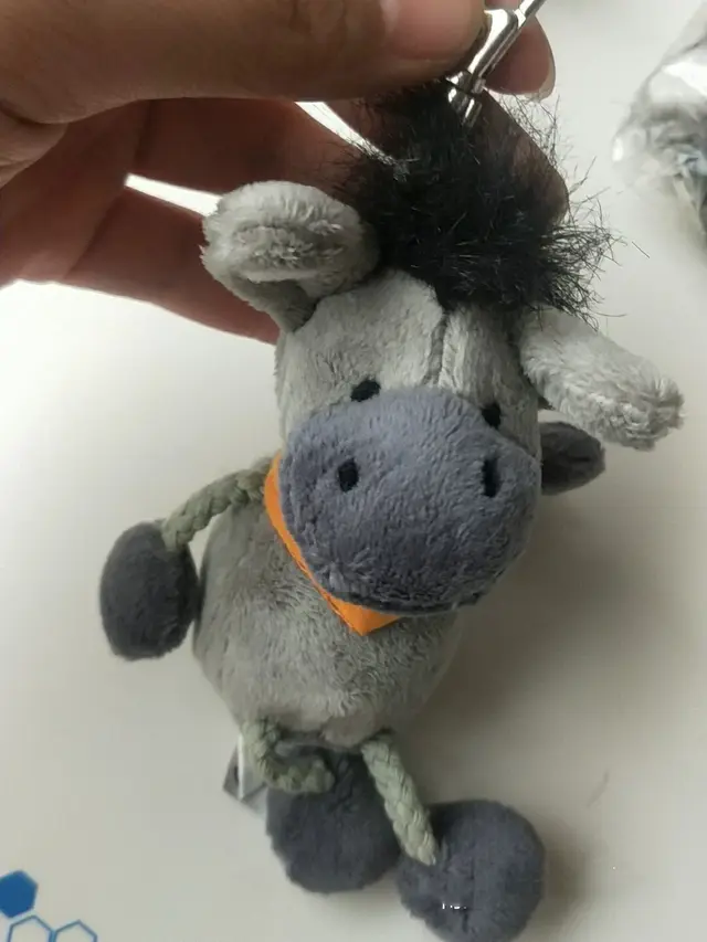 Grey Little Donkey Pendant Keychain Grey - Shop at LoveMi