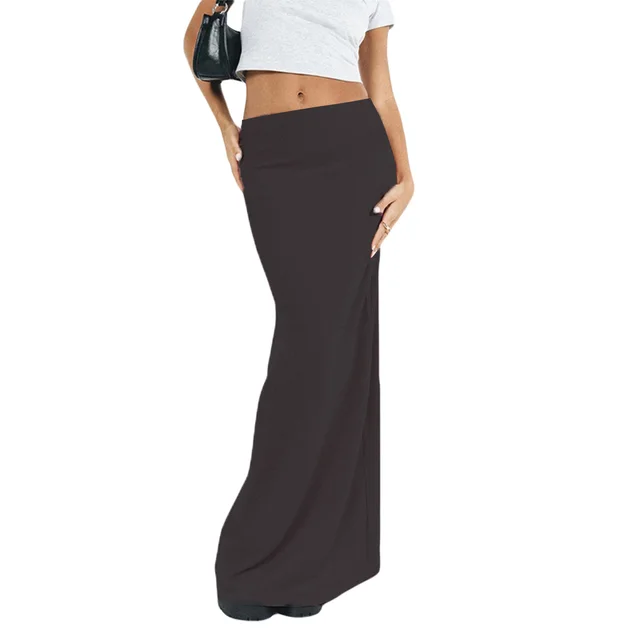 Hip wrapped Long Women's Skirt 5 Colors Black - Shop at LoveMi