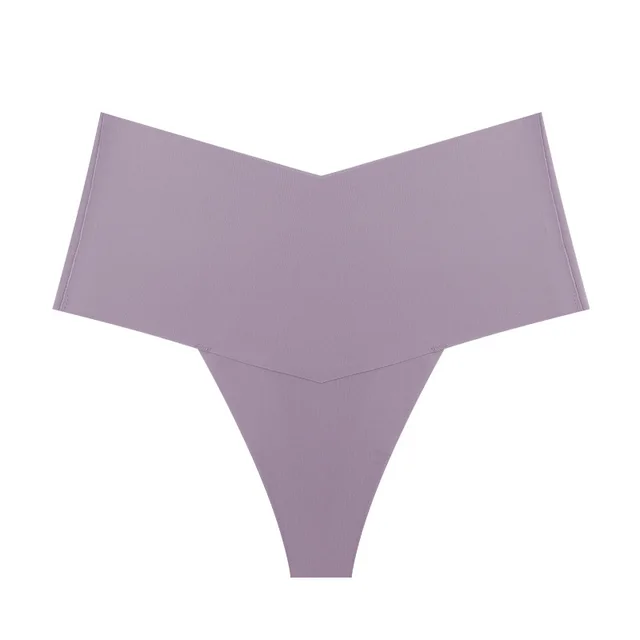 Women's Seamless Ice Silk Cotton Crotch Underwear Purple - Shop at LoveMi