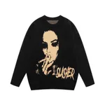 Women's Round Neck Couple Sweater - Graphite Colour