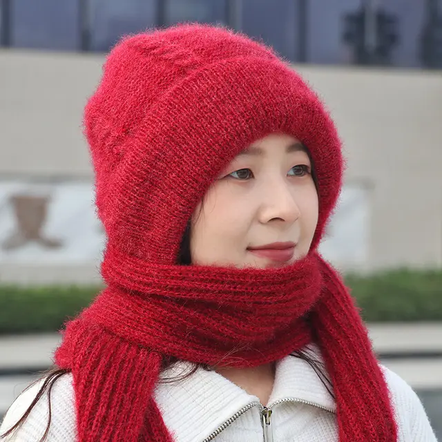 Fleece lined Thickened Women's Hat Winter Watermelon Red - Shop at LoveMi