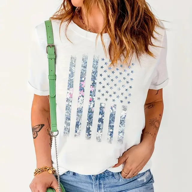 European And American Round Neck Print T shirt Zea1028 White - Shop at LoveMi