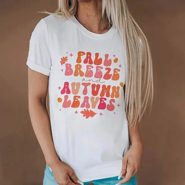 European And American Round Neck Print T shirt Zea1030 White - Shop at LoveMi