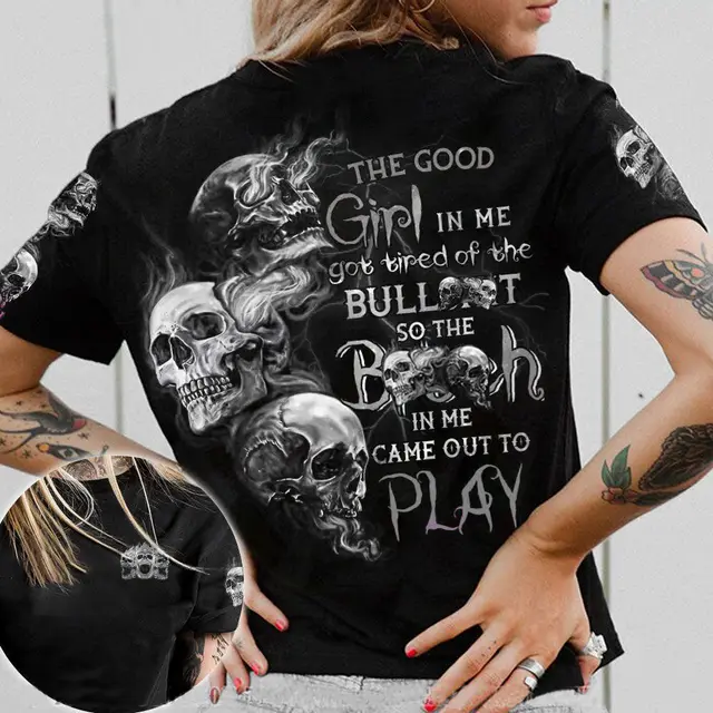 T shirt Digital Printing Women's Short Sleeve Normal Women'S Clothing C - Shop at LoveMi