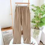 Straight Cotton Loose Home Pants Pajama Pants With Pockets Can Be Worn Outside - Blue