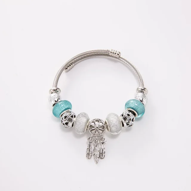 Style Dreamcatcher Element Bracelet Female Temperament Korean Style Simple Learning Blue - Shop at LoveMi
