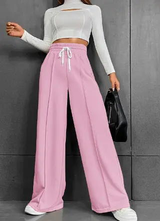 Outdoor Dance Leisure Loose-fitting Wide-leg Trousers - Pink