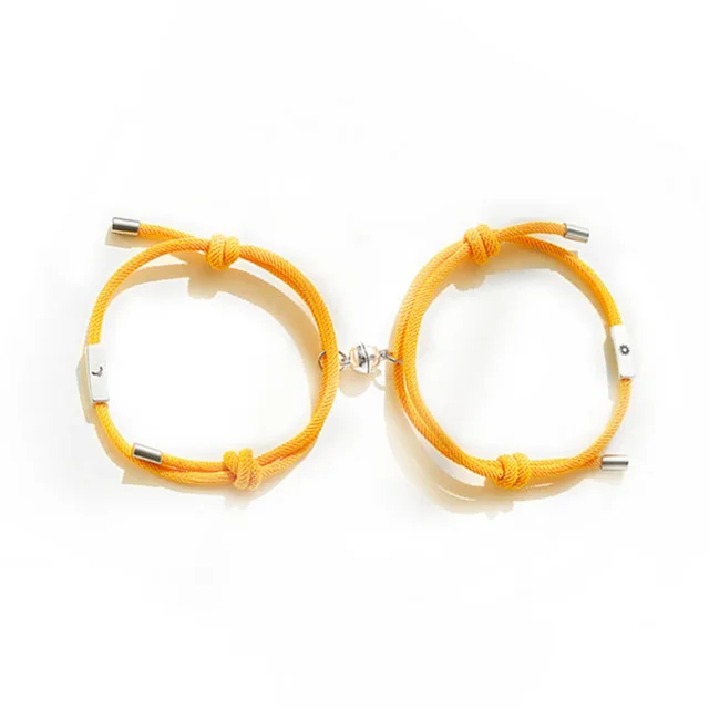 Alloy Sun And Moon Couple Bracelet Pair Orange - Shop at LoveMi