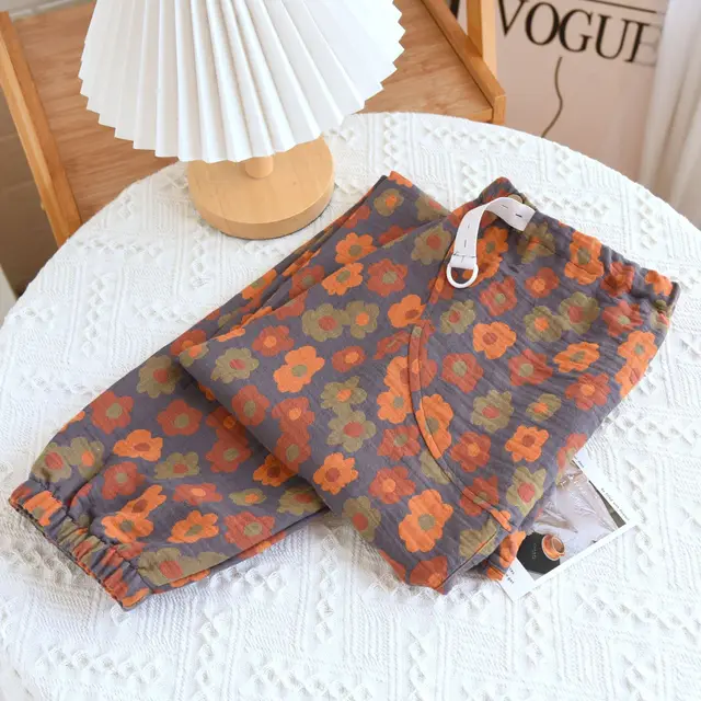 Yarn dyed Jacquard Maternity Pants Four Seasons Thin Can Be Worn Outside P Red Flower Holder - Shop at LoveMi