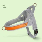 Dog's Straps Dog Breast Collar Hand Holding Rope Vest-style Jarre Aero Bull Dog Leash - Modern Gray Single Chest Back