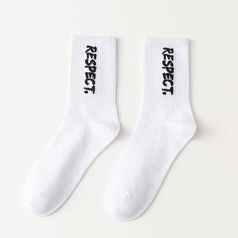 Tube Socks Black And White Checkerboard Sport Letters A7 - Shop at LoveMi