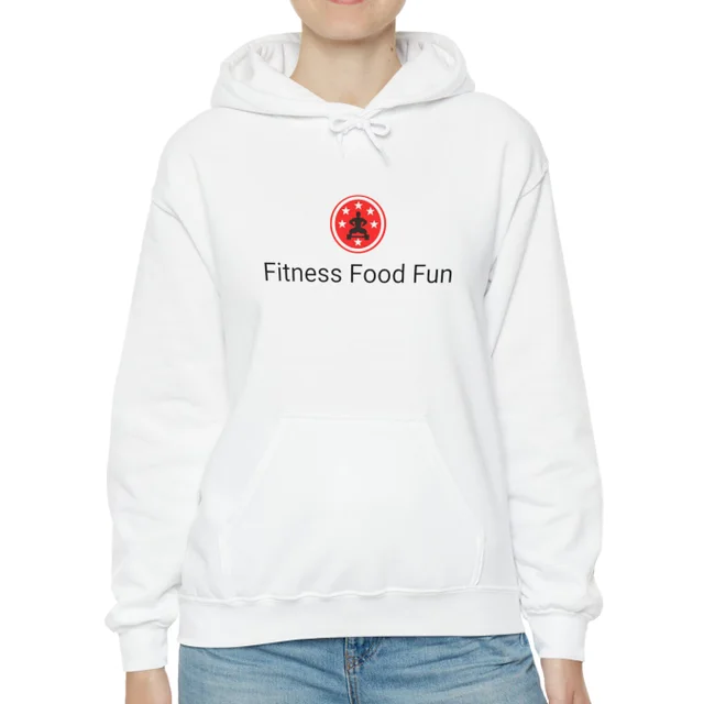 European And American Fitness Food Fun Hoodie White - Shop at LoveMi