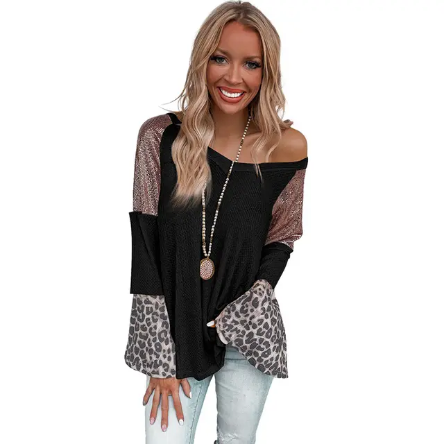 European And American Personalized Design Leopard Print Sweater Lc25122705 P2 - Shop at LoveMi