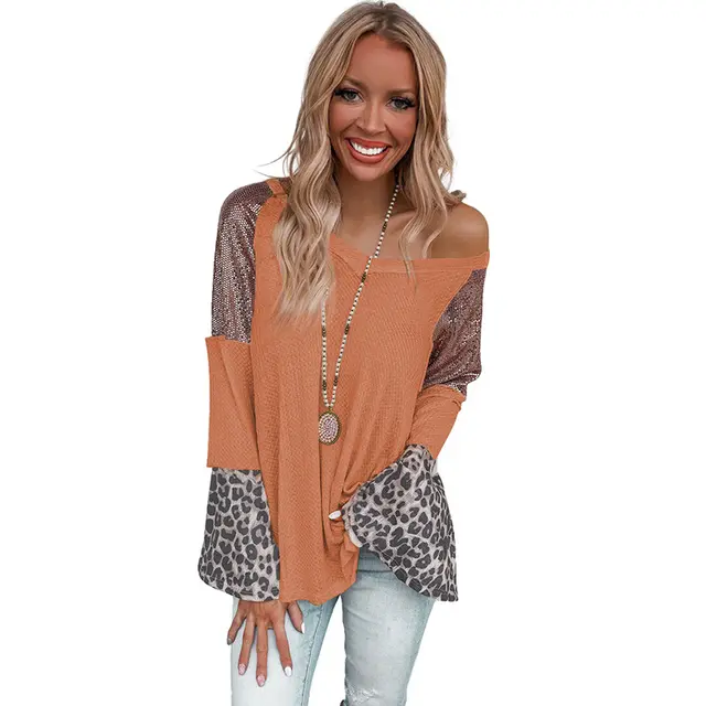 European And American Personalized Design Leopard Print Sweater Lc25122705 P7014 - Shop at LoveMi