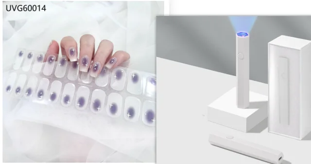 Blush Nail Stickers Uv Semi baked Gel Set14 - Shop at LoveMi