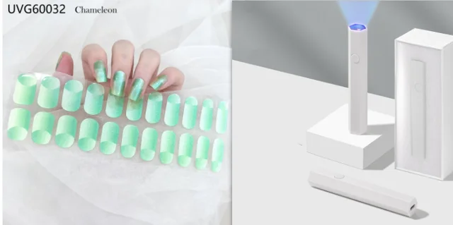 Blush Nail Stickers Uv Semi baked Gel Set32 - Shop at LoveMi