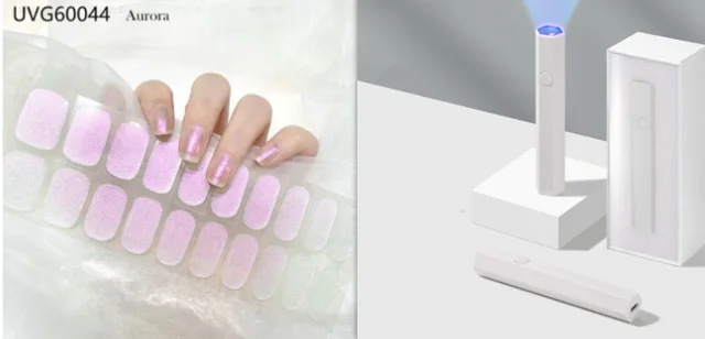 Blush Nail Stickers Uv Semi baked Gel Set43 - Shop at LoveMi
