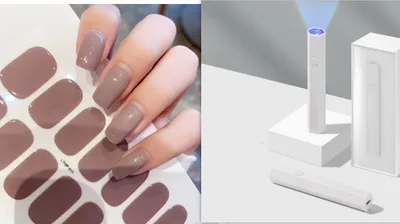 Blush Nail Stickers Uv Semi baked Gel Set71 - Shop at LoveMi