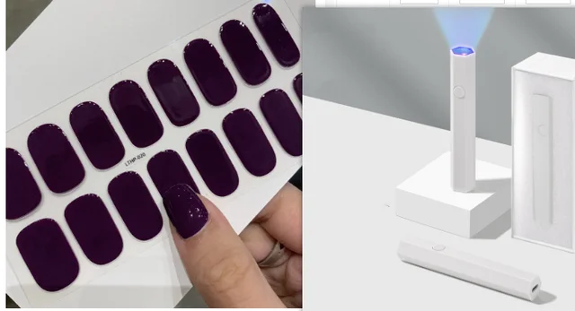 Blush Nail Stickers Uv Semi baked Gel Set76 - Shop at LoveMi