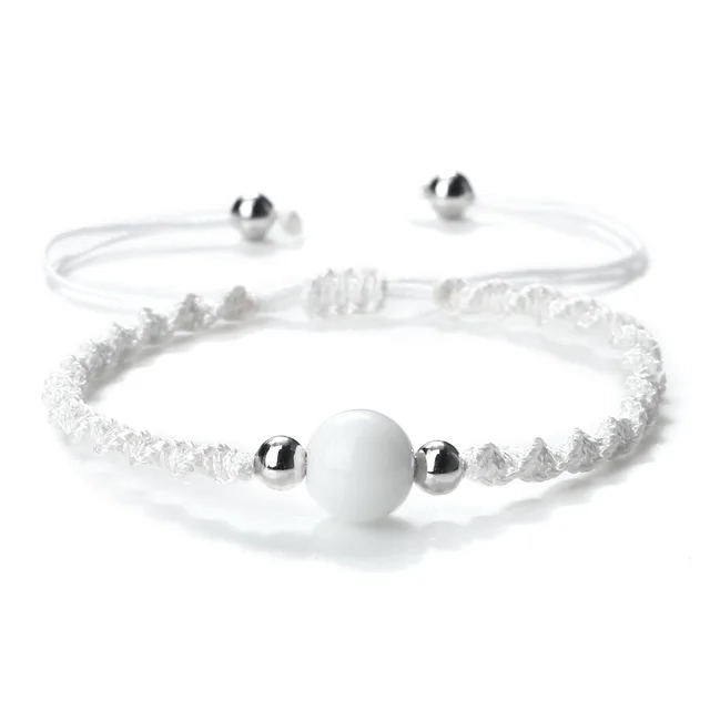 New Scattered Beads Beads Hand Weaving Bracelet White - Shop at LoveMi