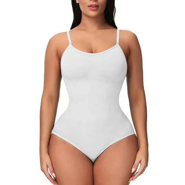 Nylon Upgraded Slimming Corset Seamless One piece Waist Girdling Belly Contraction Hip Lifting White - Shop at LoveMi